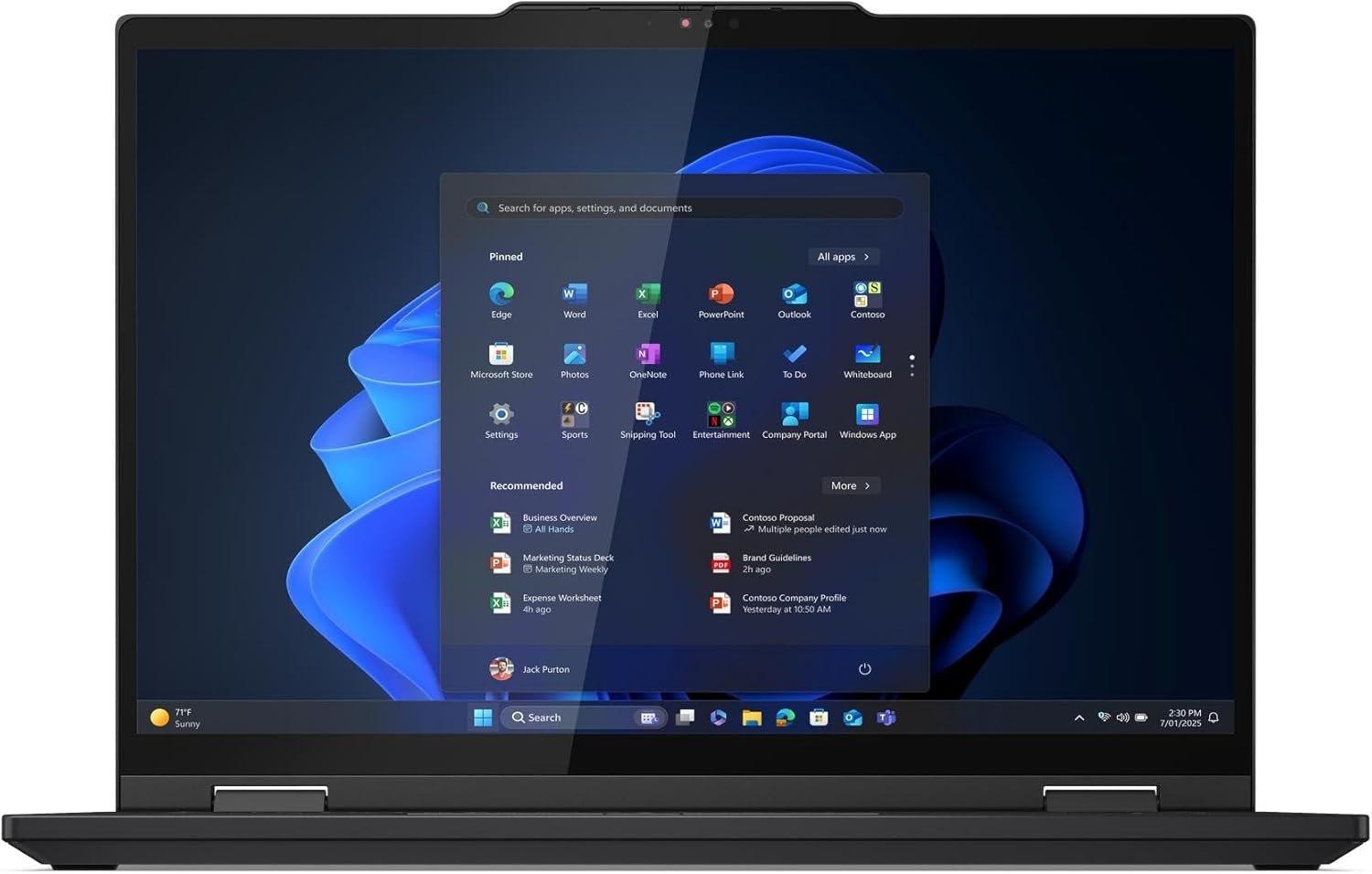 LENOVO THINKPAD T14S U7 16GB 1TB SSD TCH SCREEN W11 14 21R3000WUS Lenovo ThinkPad T14s Ultra 7 touchscreen laptop front view