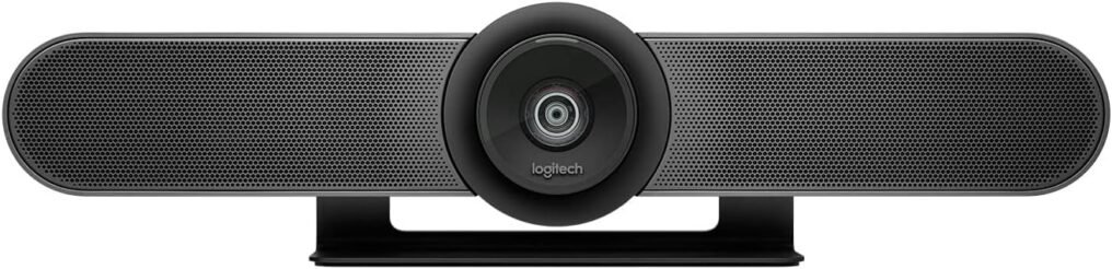 Logitech MeetUp conference webcam front view Logitech MeetUp conference webcam front view