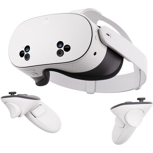 Meta Quest 3S 128GB VR headset with Touch Plus controllers on white background