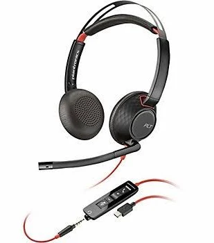 shopping (92) Poly Blackwire 5220 Stereo USB-C Headset + 3.5mm Plug + USB-C/A Adapter (Bulk) - Image 1