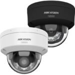 Hikvision DS-2CD2147G3-LIS2UY 4MP ColorVu Smart Hybrid Light Outdoor Dome Camera with F1.0 Aperture for 24/7 full-color night vision.