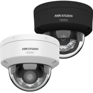 Hikvision DS-2CD2147G3-LIS2UY 4MP ColorVu Smart Hybrid Light Outdoor Dome Camera with F1.0 Aperture for 24/7 full-color night vision.