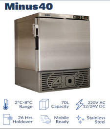 Picture2 Minus40 D70M mobile vaccine fridge 70 litre medical refrigerator - Image 1