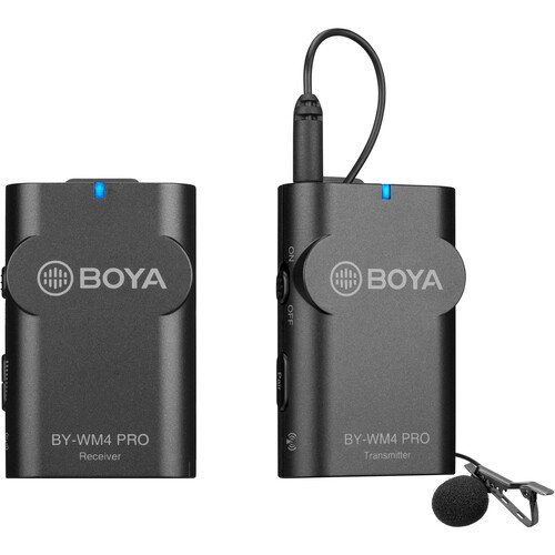 BOYA BY-WM4 PRO Digital Camera-Mount Wireless Omni Lavalier Microphone System (2.4 GHz) - Image 1