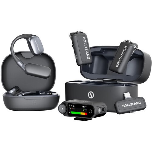 Hollyland LARK MAX 2 Ultimate Combo 2-Person Wireless Microphone System for Cameras and Mobile Devices (Space Gray, 2.4 GHz) - Image 1