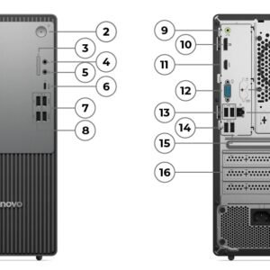 Lenovo Neo 50t Gen 6 Business Desktop PC with 8GB DDR5 RAM and 512GB NVMe SSD